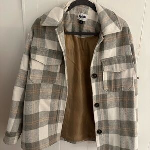 Plaid Button-Up Jacket